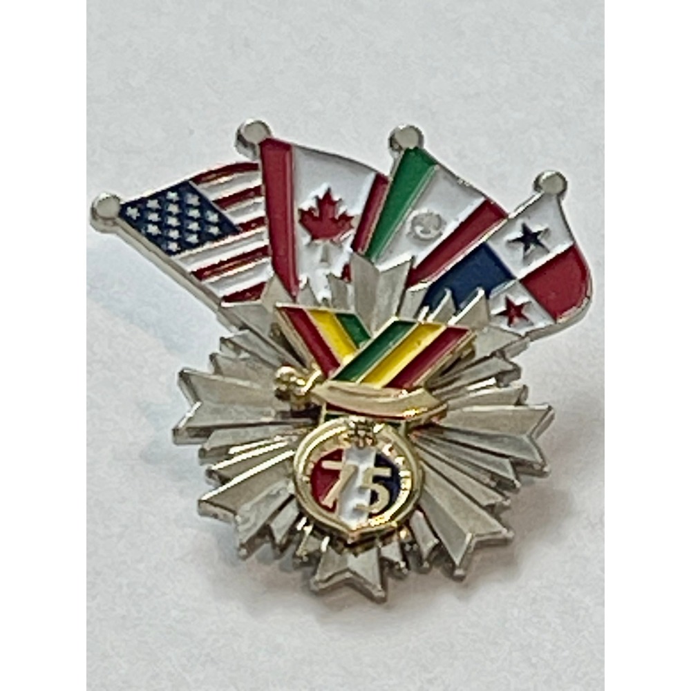 Shriners Paul Baker Intl CMDR 2005-2006 International Flags‎ 75th Ann Pin 00859